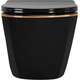 Rea Sanitary Misa WC podwieszana Rea  CARLO Mini Black Gold Edge, 2 image