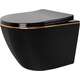 Rea Sanitary Misa WC podwieszana Rea  CARLO Mini Black Gold Edge