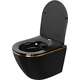Rea Sanitary Misa WC podwieszana Rea  CARLO Mini Black Gold Edge, 3 image