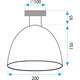 Toolight Lampa sufitowa lustrzana  APP1303-1C Czarna, 6 image