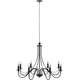 Toolight Lampa Sufitowa Wisząca Rustykalna APP648-8CP Czarna