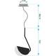 Toolight LAMPA SUFITOWA WISZĄCA APP1263-1CP BLACK, 7 image