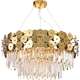 Toolight Lampa kryształowa wisząca APP1473-CP złota