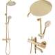 Rea Sanitary Zestaw Prysznicowy Natryskowy Rea Lungo  Złoty Z Termostatem