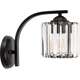 Toolight Lampa kinkiet ścienny metalowy kryształ black APP512-1W