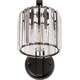 Toolight Lampa kinkiet ścienny metalowy kryształ black APP512-1W, 2 image
