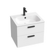 Wash basin cupboard SD 800 Chrome II white/white, handle black