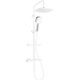 Mexen KT33 zestaw prysznicowy natynkowy z deszczownicą i baterią termostatyczną, biały/chrom - 771503393-21