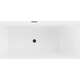 Mexen Nita wanna wolnostojąca 170 x 80 cm, biała/czarna, przelew czarny - 52091708075-B, 5 image