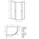 Radaway Dolphi Premium Plus E 100x80cm Душевой уголок асимметричный [30481-01-0XN], Размер: 100x80, Цвет: Хром, изображение 2