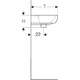 Geberit washbasin Smyle Square, 600x480 mm, white, изображение 2