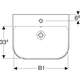 Geberit washbasin Smyle Square, 600x480 mm, white, изображение 4
