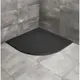 Dušas paliktnis pusapaļš Radaway KYNTOS A 80x80cm, melns