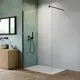 Dušas siena Radaway NES Black Walk-in II 700x2000mm, melns