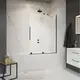 Vannas sieniņa ar bīdāmām durvīm Radaway Furo Black II PND R 120 cm