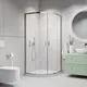 Dušas stūris pusapaļš Radaway Alienta A 80x80 cm, Размер: 80x80, Цвет: Хром