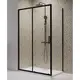 Dušas stūris taisnstūra Radaway Premium PRO Black KDJ+S 100Lx80 cm, Размер: 100x80, Цвет: Чёрный, Левая / Правая: Левая