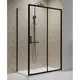 Dušas stūris taisnstūra Radaway Premium PRO Black KDJ+S 120Rx80 cm, Размер: 120x80, Цвет: Чёрный, Левая / Правая: Правая