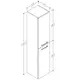 Vannas istabas augstais skapis RB SCANDIC 35cm, 1531201, 2 image