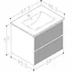 Vannas istabas mēbeļu komplekts RB URBAN 60cm, pelēks matēts, 3 image