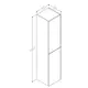 Vannas istabas augstais skapis Raguvos Baldai COSMOS 35cm, balts matēts, 2 image