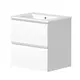 Vannas istabas skapītis ar izlietni Raguvos Baldai COSMOS 51cm, balts matēts