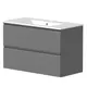 Vannas istabas skapītis ar izlietni Raguvos Baldai COSMOS 81cm, pelēks matēts