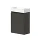 Vannas istabas skapītis ar izlietni Kame MINI baltā krāsā 40cm L/R, matēts grafīts