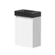 Vannas istabas skapītis ar izlietni Kame MINI melnā krāsā 40cm L/R, balts