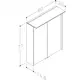 Vannas istabas skapītis ar spoguli Kame LOFT 60x71 cm, MC3DML/60-70/D06-LFT, 2 image