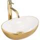 Rea Sanitary Umywalka nablatowa Rea Sofia mini GOLD/WHITE