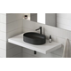 Washbasin Ceramic 550 O Slim ceramic black matt