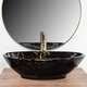 Rea Sanitary Umywalka nablatowa REA Pamela Black Marble Shiny, 3 image