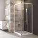 RAVAK Blix BLRV2-90 dušas stūris 90x90 cm, satīns/caursp.stikls