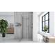 Rea Sanitary Kabina prysznicowa Rea City 90x90 Nikiel Szczotkowany, 2 image