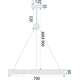 Toolight Lampa Wisząca LED APP1549-CP + pilot, 4 image