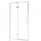 Shower door COSD2-100 chrom+glass Transparent