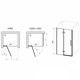 Shower door COSD2-100 chrom+glass Transparent, изображение 2