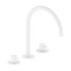 ES 018.10WV Washbasin 3-hole tap 270 mm, without popup, white velvet