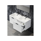 Wash basin cupboard SD 1200 Chrome II white/white, handle m