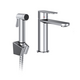 CR II 112.00CR Wahsbasin tap 175 mm with bidet shower, chrome