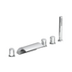 WF 025.00CR Bath 4-hole tap with set, waterfall, chrom