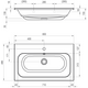 Washbasin Chrome 800 Slim white with holes, 2 image