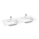 Doublewashbasin Classic II 1300 Slim white with holes