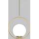 Toolight Lampa Sufitowa Wisząca Szklana Kula  G109-1W Złota, 2 image