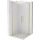 Mexen Velar Duo kabina prysznicowa rozsuwana 80 x 80 cm, szron, złota szczotkowana - 871-080-080-32-55
