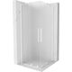 Mexen Velar Duo kabina prysznicowa rozsuwana 80 x 80 cm, szron, biała - 871-080-080-32-20