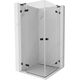 Mexen Lunar L Duo kabina prysznicowa uchylna 105 x 105 cm, transparent, czarna - 834L-105L-105P-70-00