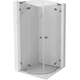 Mexen Lunar L kabina prysznicowa półokrągła uchylna 80 x 80 cm, transparent, gun metal - 833L-080L-080P-95-00