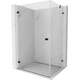 Mexen Lunar-B kabina prysznicowa uchylna lewa 100 x 80 cm, transparent, czarna - 832-100-080-70-00-L